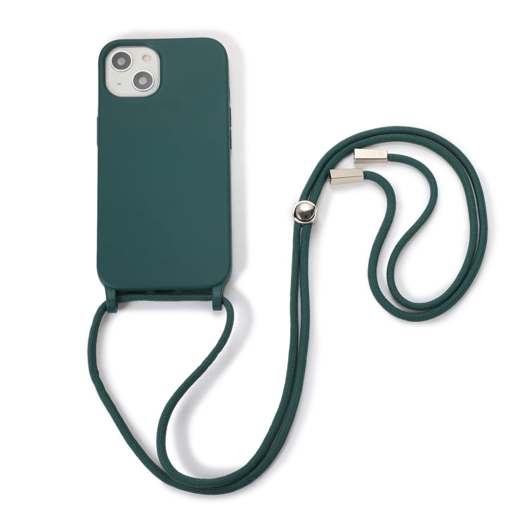 For iPhone 13 Crossbody Lanyard Elastic Silicone Phone Case