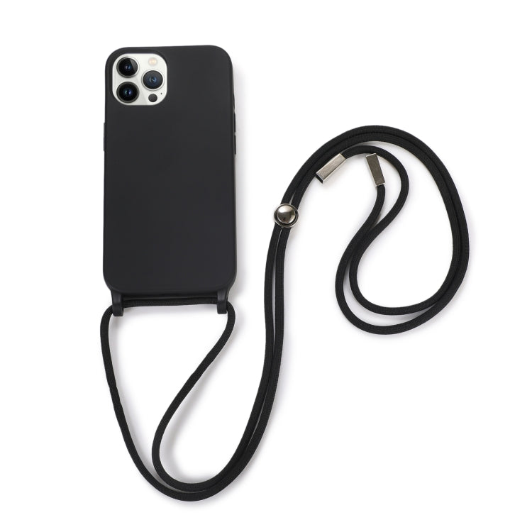For iPhone 13 Pro Max Crossbody Lanyard Elastic Silicone Phone Case