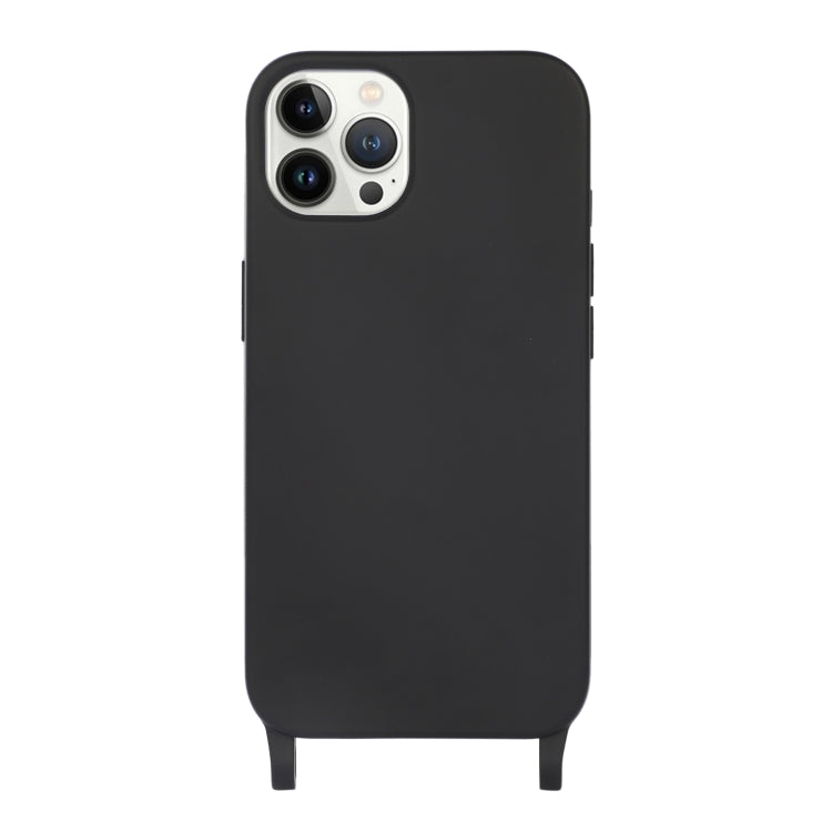 For iPhone 13 Pro Max Crossbody Lanyard Elastic Silicone Phone Case