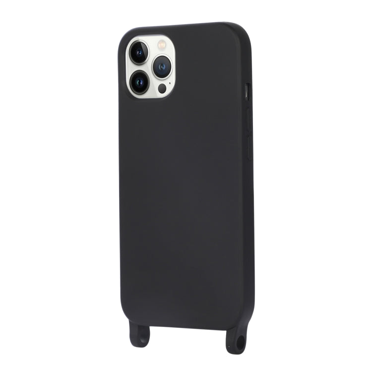 For iPhone 13 Pro Max Crossbody Lanyard Elastic Silicone Phone Case