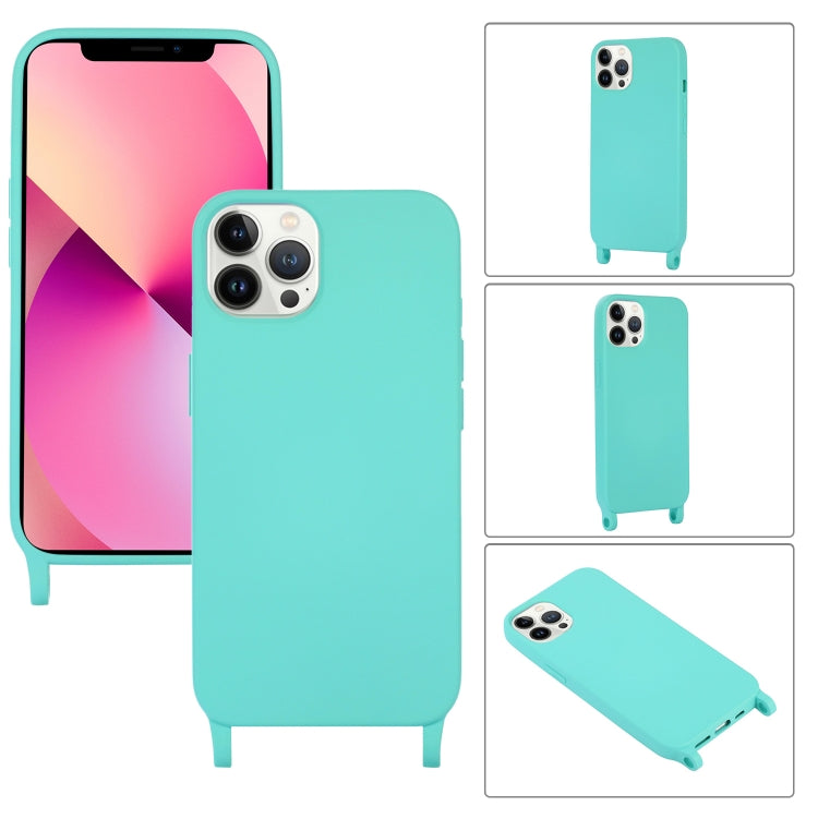 For iPhone 13 Pro Max Crossbody Lanyard Elastic Silicone Phone Case