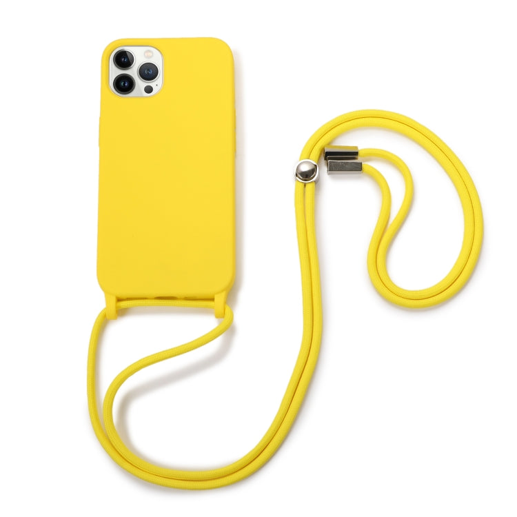 For iPhone 13 Pro Max Crossbody Lanyard Elastic Silicone Phone Case