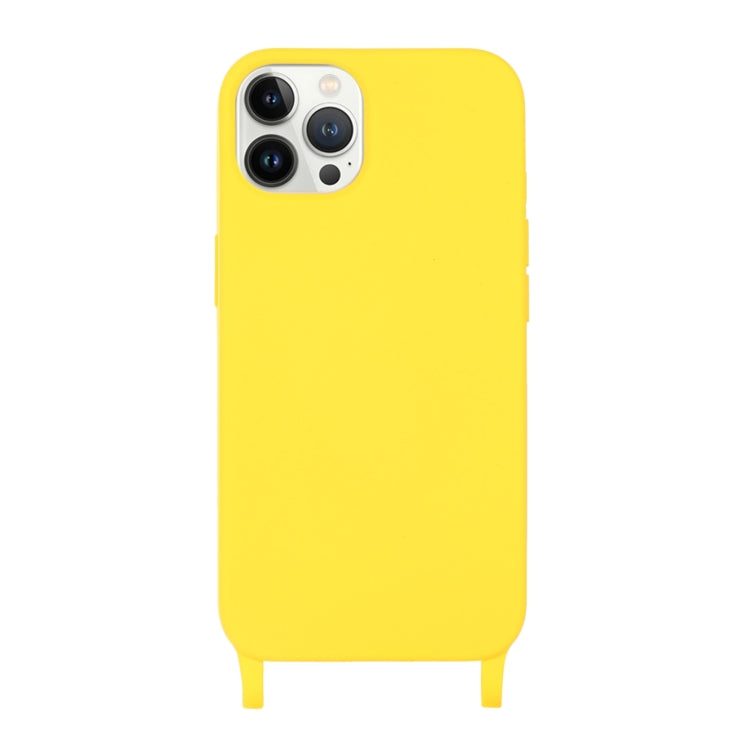 For iPhone 13 Pro Max Crossbody Lanyard Elastic Silicone Phone Case