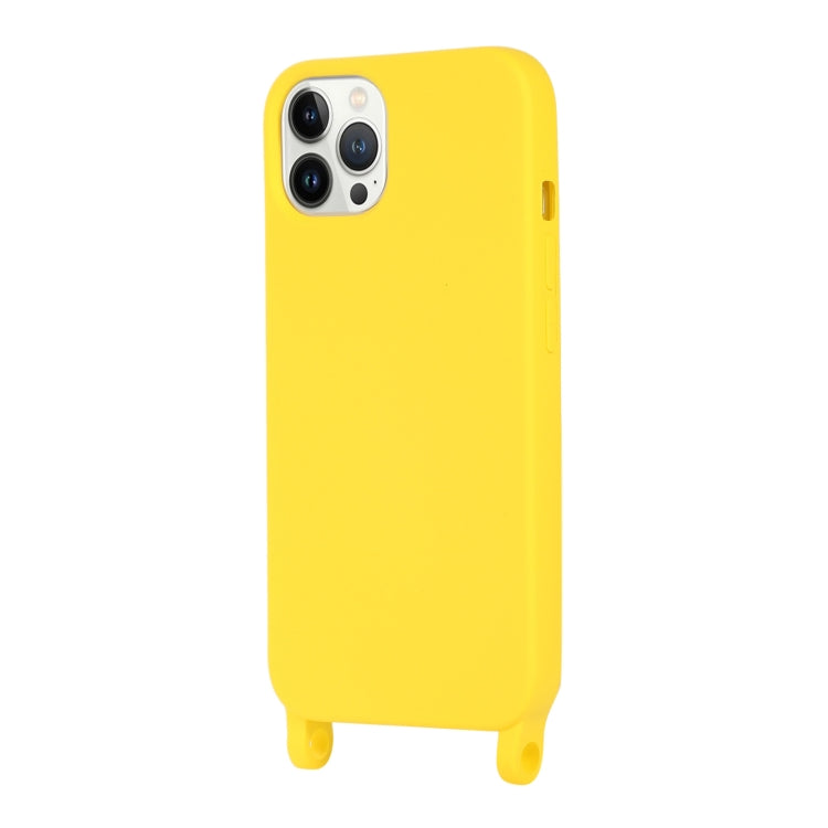 For iPhone 13 Pro Max Crossbody Lanyard Elastic Silicone Phone Case