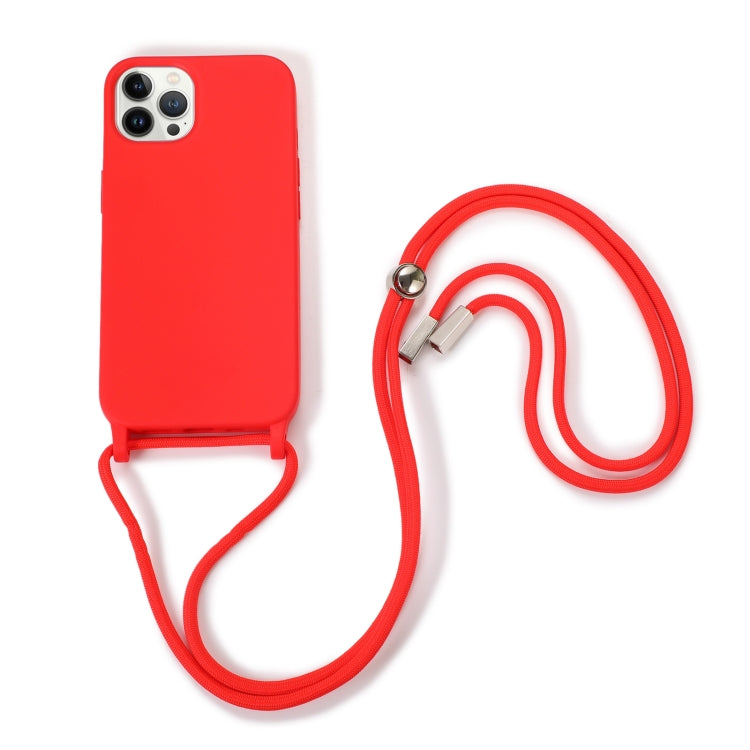 For iPhone 13 Pro Max Crossbody Lanyard Elastic Silicone Phone Case