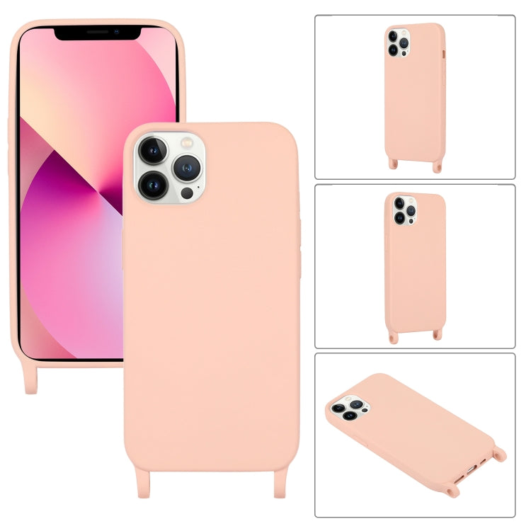 For iPhone 13 Pro Max Crossbody Lanyard Elastic Silicone Phone Case