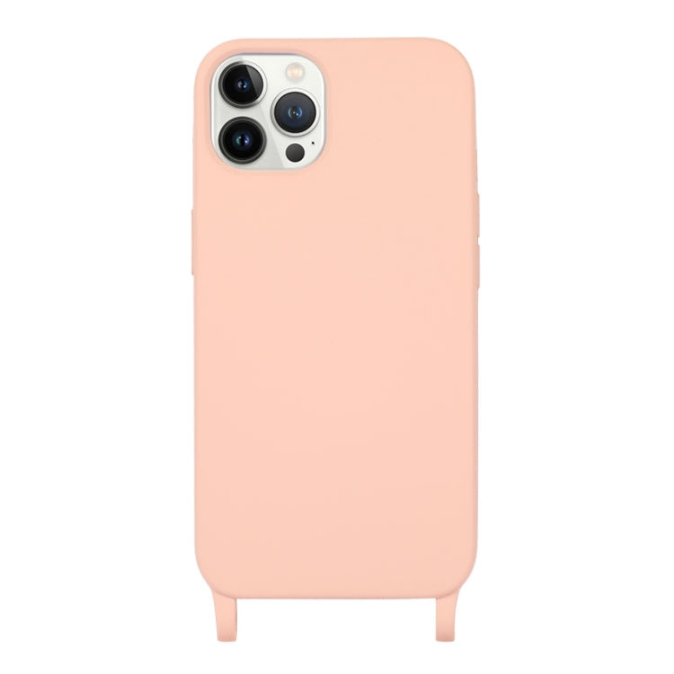For iPhone 13 Pro Max Crossbody Lanyard Elastic Silicone Phone Case