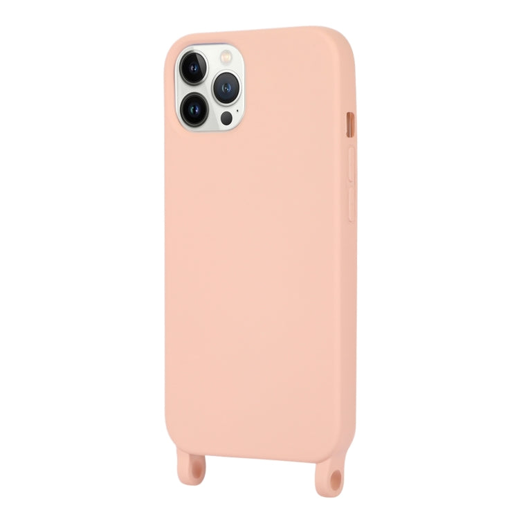 For iPhone 13 Pro Max Crossbody Lanyard Elastic Silicone Phone Case