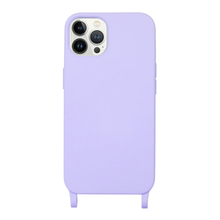 For iPhone 13 Pro Max Crossbody Lanyard Elastic Silicone Phone Case