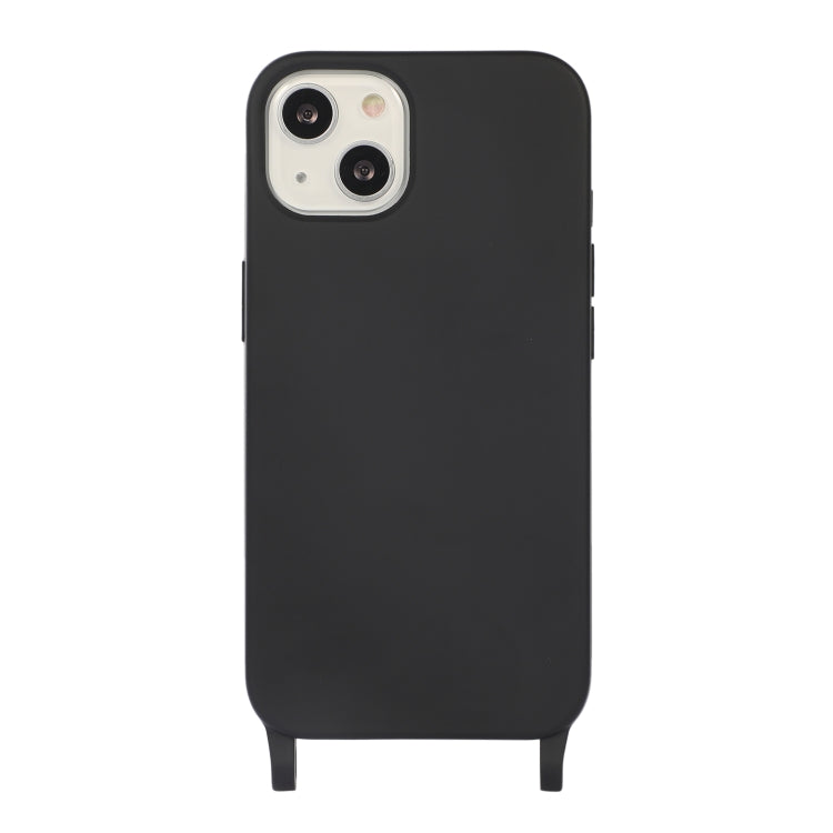 For iPhone 13 mini Crossbody Lanyard Elastic Silicone Phone Case