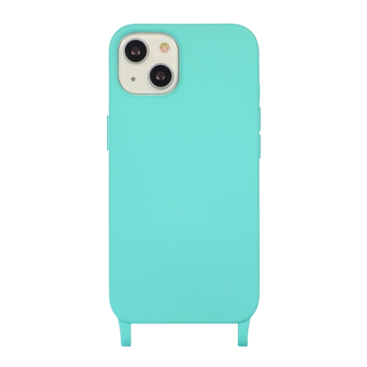 For iPhone 13 mini Crossbody Lanyard Elastic Silicone Phone Case