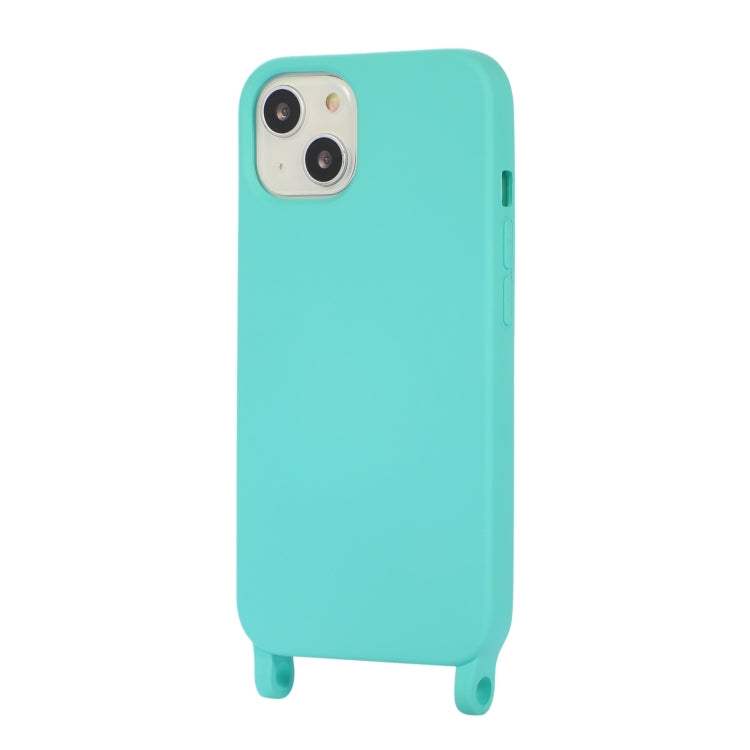 For iPhone 13 mini Crossbody Lanyard Elastic Silicone Phone Case