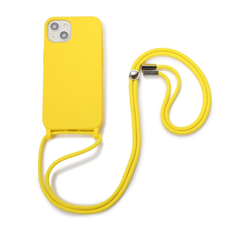 For iPhone 13 mini Crossbody Lanyard Elastic Silicone Phone Case