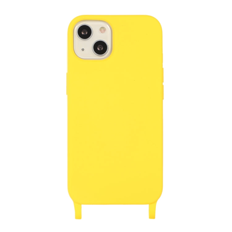 For iPhone 13 mini Crossbody Lanyard Elastic Silicone Phone Case