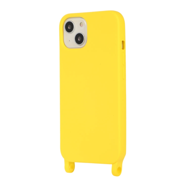 For iPhone 13 mini Crossbody Lanyard Elastic Silicone Phone Case