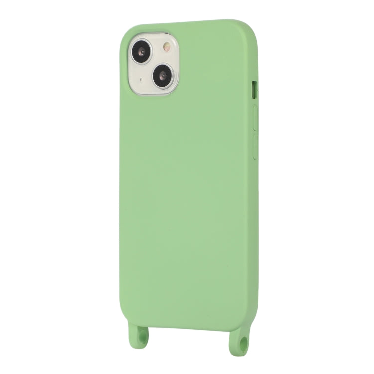 For iPhone 13 mini Crossbody Lanyard Elastic Silicone Phone Case