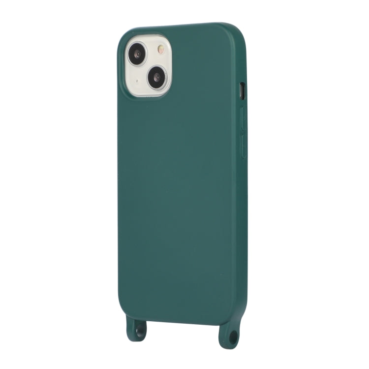 For iPhone 13 mini Crossbody Lanyard Elastic Silicone Phone Case
