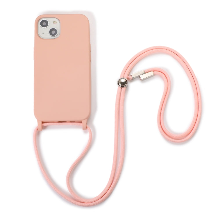 For iPhone 13 mini Crossbody Lanyard Elastic Silicone Phone Case