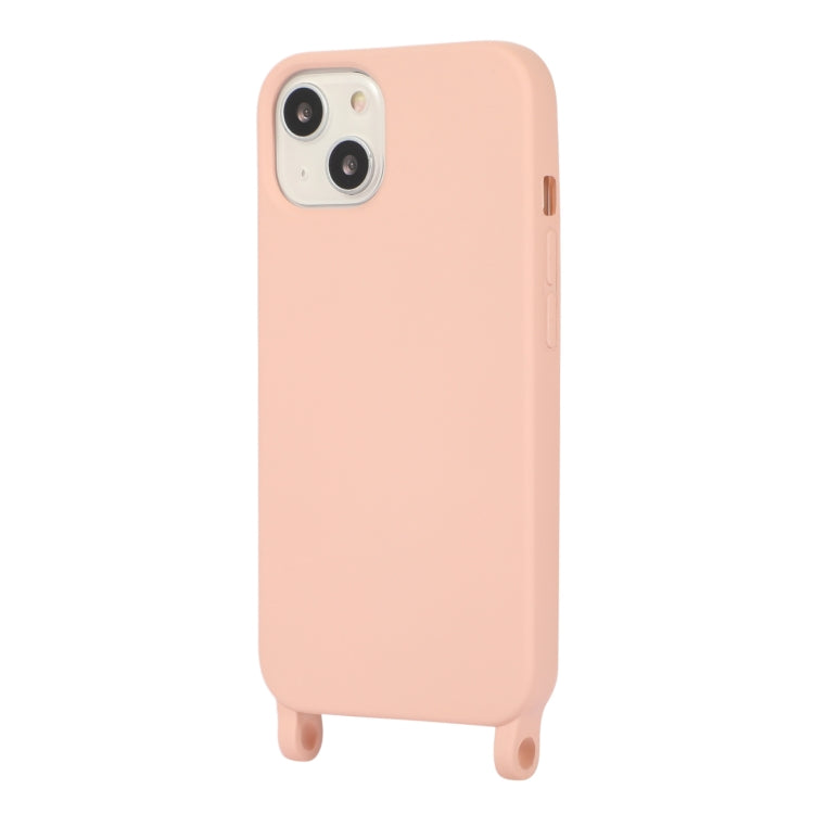For iPhone 13 mini Crossbody Lanyard Elastic Silicone Phone Case