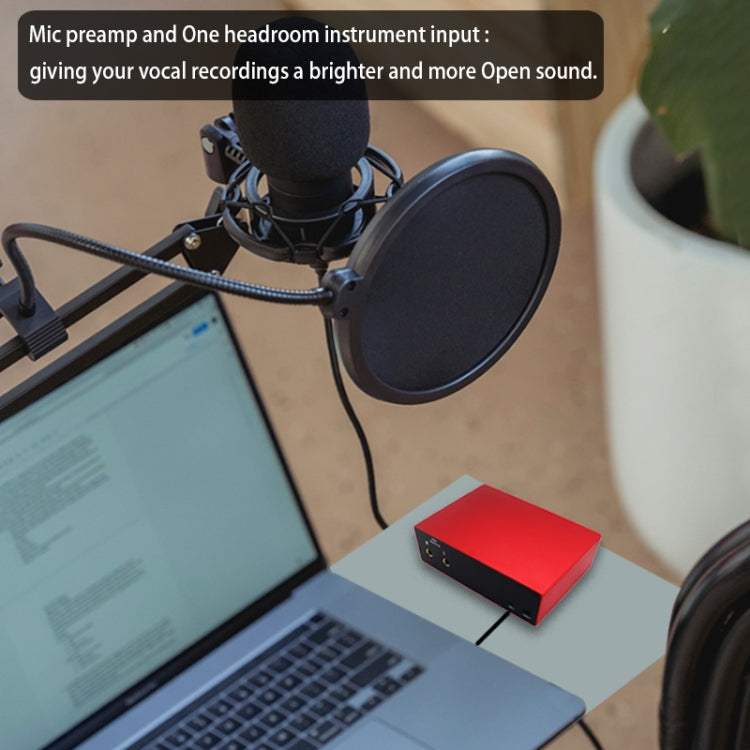 2X2 USB Recording Sound Card Recording Electric Guitar Dubbing Live