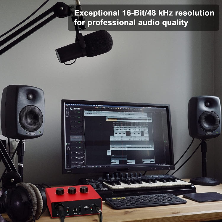 2x2 USB Recording Audio Sound Card