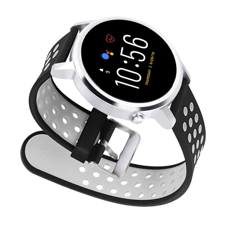 For Fossil Gen 5 Carlyle /Julianna /Garrett /Carlyle HR Dual Color Silicone Watch Band
