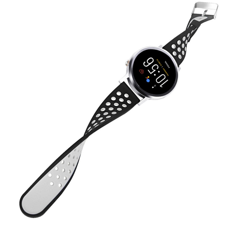 For Fossil Gen 5 Carlyle /Julianna /Garrett /Carlyle HR Dual Color Silicone Watch Band
