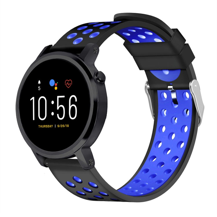For Fossil Gen 5 Carlyle /Julianna /Garrett /Carlyle HR Dual Color Silicone Watch Band