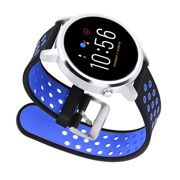 For Fossil Gen 5 Carlyle /Julianna /Garrett /Carlyle HR Dual Color Silicone Watch Band