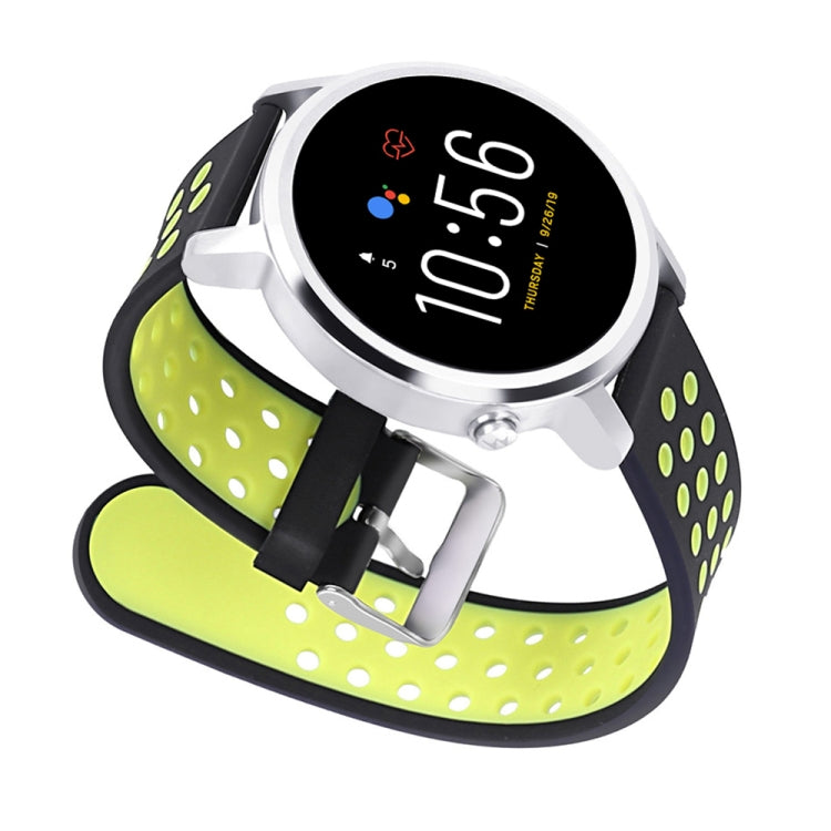 For Fossil Gen 5 Carlyle /Julianna /Garrett /Carlyle HR Dual Color Silicone Watch Band