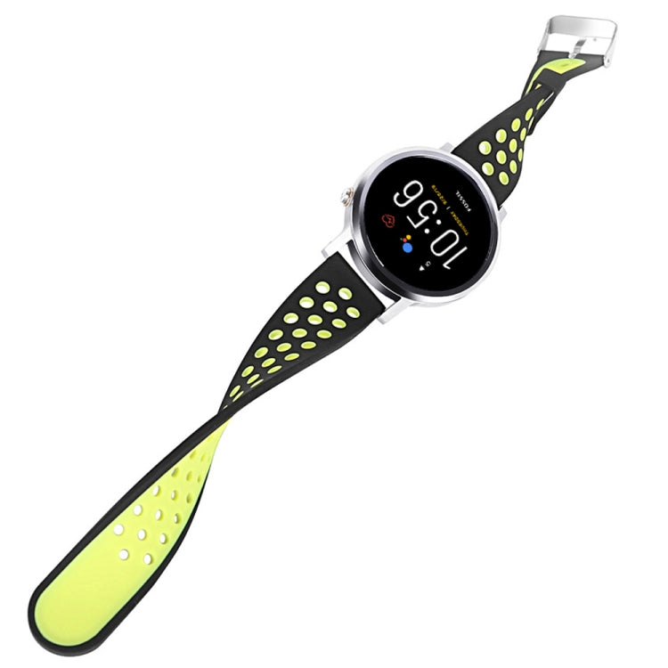 For Fossil Gen 5 Carlyle /Julianna /Garrett /Carlyle HR Dual Color Silicone Watch Band