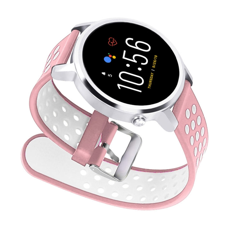 For Fossil Gen 5 Carlyle /Julianna /Garrett /Carlyle HR Dual Color Silicone Watch Band