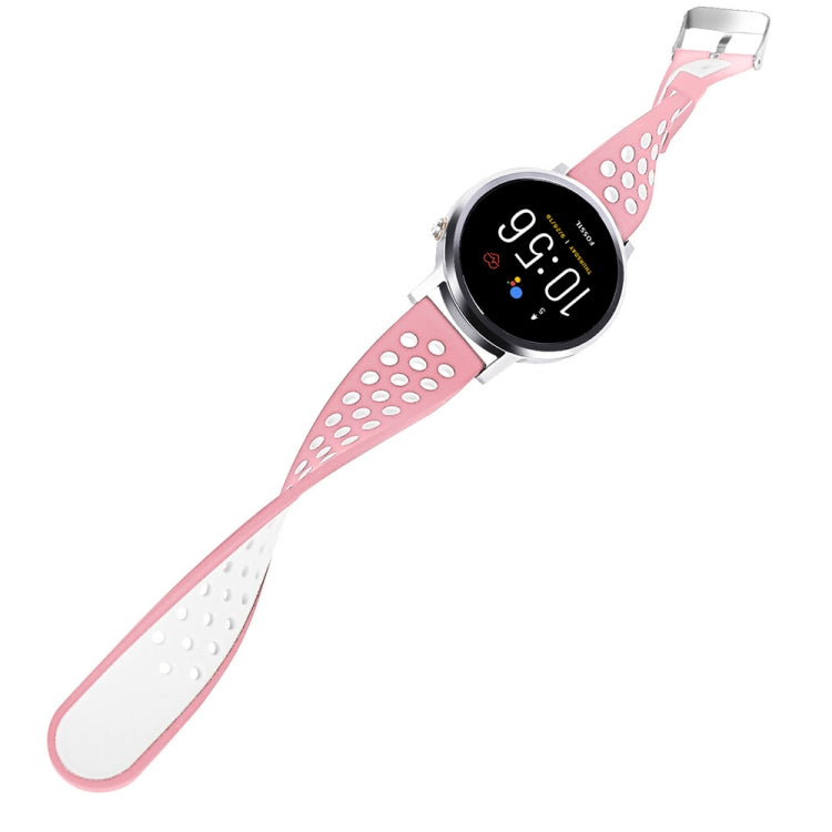 For Fossil Gen 5 Carlyle /Julianna /Garrett /Carlyle HR Dual Color Silicone Watch Band