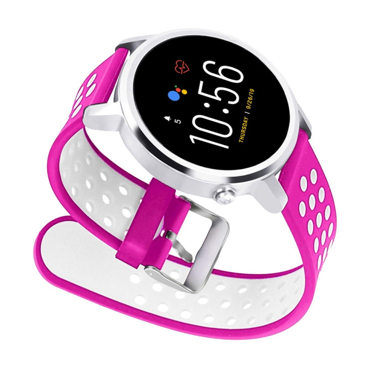 For Fossil Gen 5 Carlyle /Julianna /Garrett /Carlyle HR Dual Color Silicone Watch Band