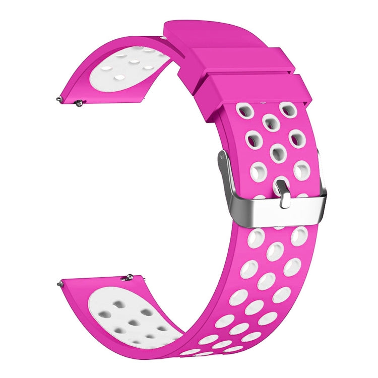 For Fossil Gen 5 Carlyle /Julianna /Garrett /Carlyle HR Dual Color Silicone Watch Band