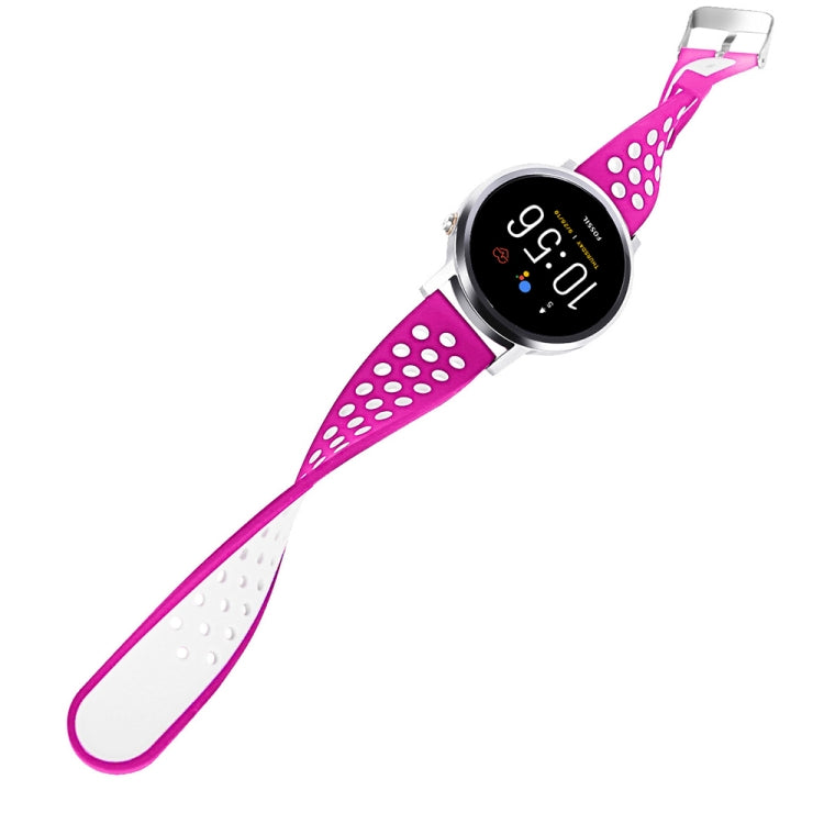 For Fossil Gen 5 Carlyle /Julianna /Garrett /Carlyle HR Dual Color Silicone Watch Band