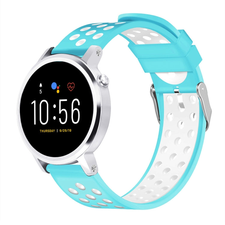 For Fossil Gen 5 Carlyle /Julianna /Garrett /Carlyle HR Dual Color Silicone Watch Band