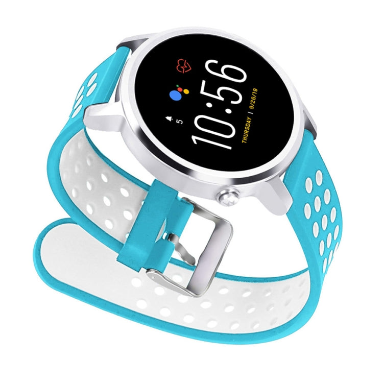For Fossil Gen 5 Carlyle /Julianna /Garrett /Carlyle HR Dual Color Silicone Watch Band