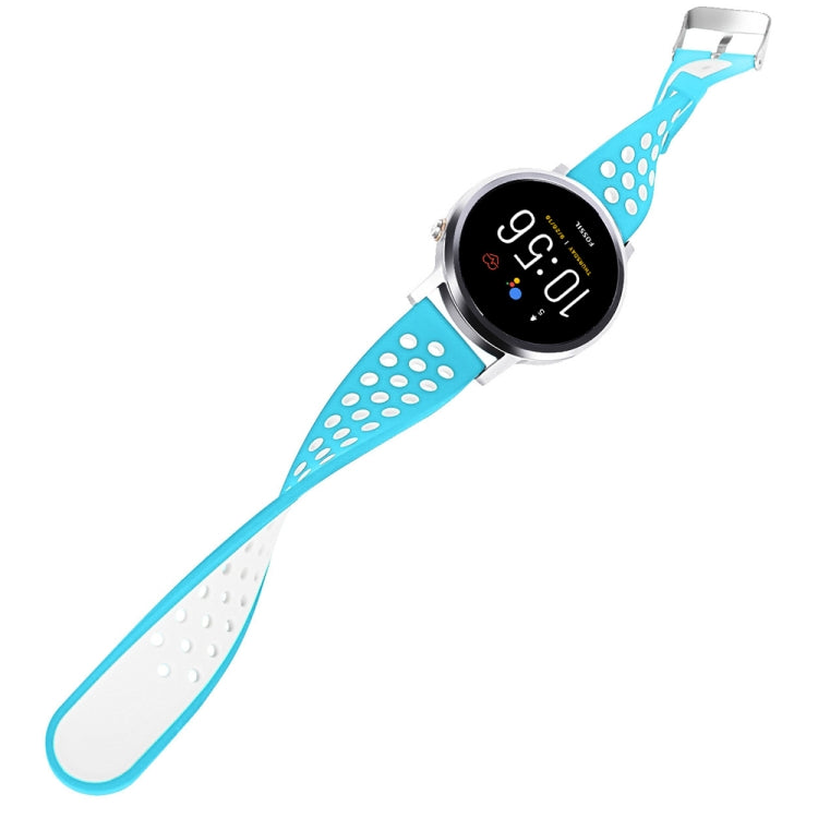 For Fossil Gen 5 Carlyle /Julianna /Garrett /Carlyle HR Dual Color Silicone Watch Band