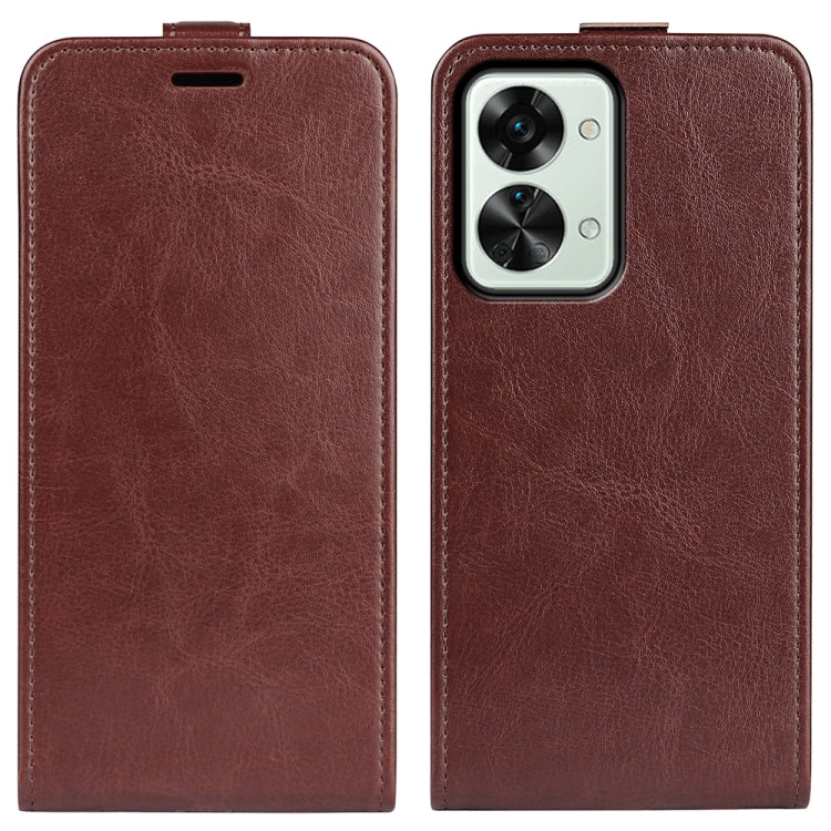 For OnePlus Nord 2T 5G R64 Texture Vertical Flip Leather Phone Case