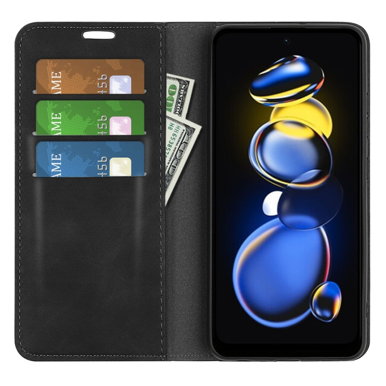 For Xiaomi Redmi Note 11T Pro / Note 11T Pro+ Retro-skin  Magnetic Suction Leather Phone Case