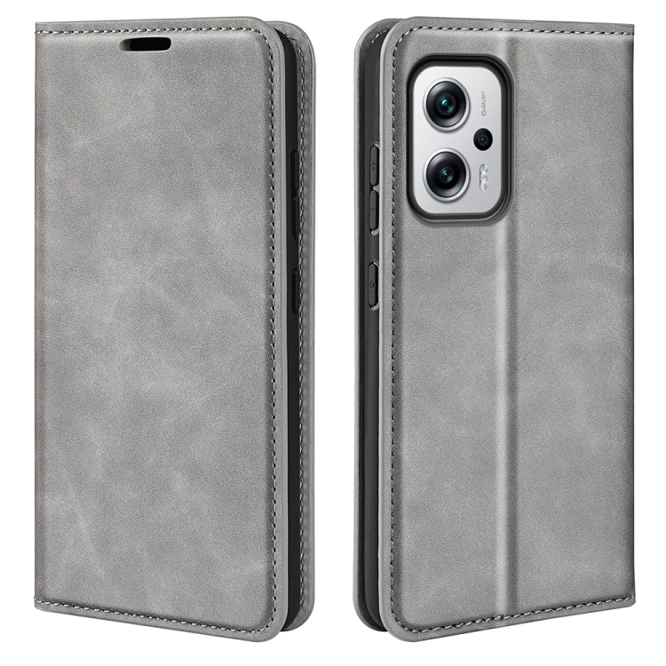For Xiaomi Redmi Note 11T Pro / Note 11T Pro+ Retro-skin  Magnetic Suction Leather Phone Case