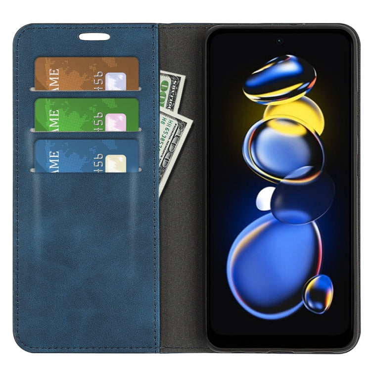 For Xiaomi Redmi Note 11T Pro / Note 11T Pro+ Retro-skin  Magnetic Suction Leather Phone Case