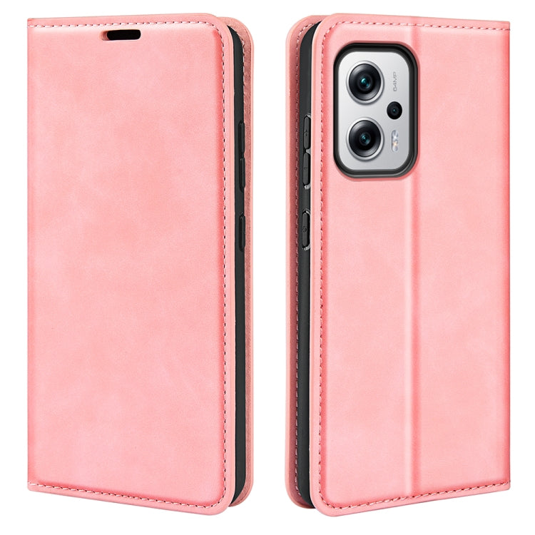 For Xiaomi Redmi Note 11T Pro / Note 11T Pro+ Retro-skin  Magnetic Suction Leather Phone Case