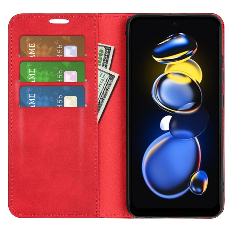 For Xiaomi Redmi Note 11T Pro / Note 11T Pro+ Retro-skin  Magnetic Suction Leather Phone Case