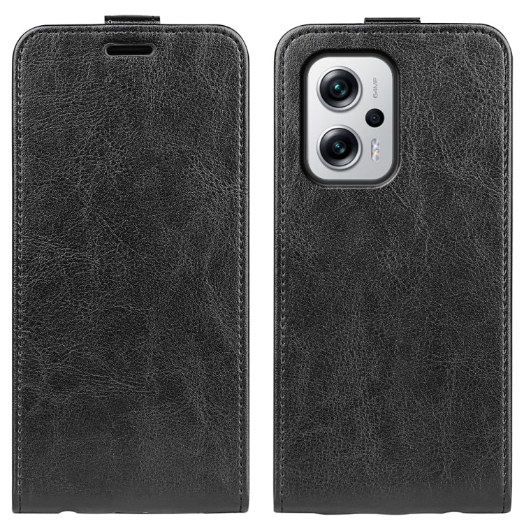 For Xiaomi Redmi Note 11T Pro / Note 11T Pro+ R64 Texture Vertical Flip Leather Phone Case