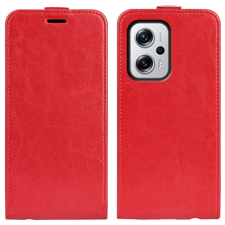 For Xiaomi Redmi Note 11T Pro / Note 11T Pro+ R64 Texture Vertical Flip Leather Phone Case