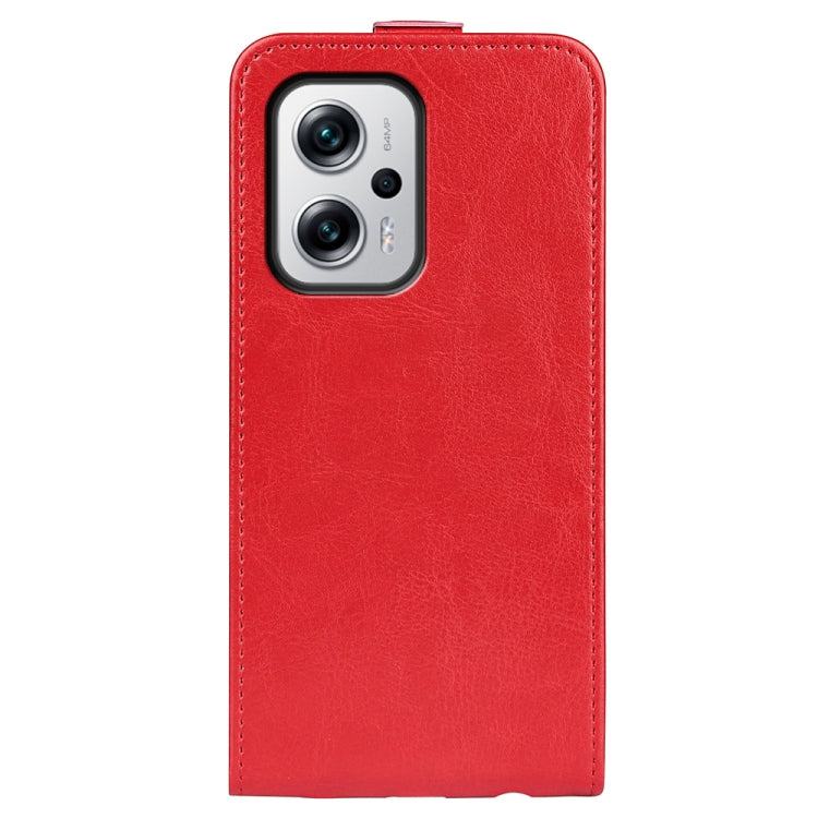 For Xiaomi Redmi Note 11T Pro / Note 11T Pro+ R64 Texture Vertical Flip Leather Phone Case