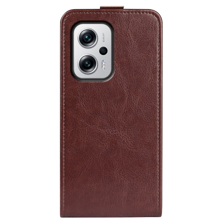 For Xiaomi Redmi Note 11T Pro / Note 11T Pro+ R64 Texture Vertical Flip Leather Phone Case