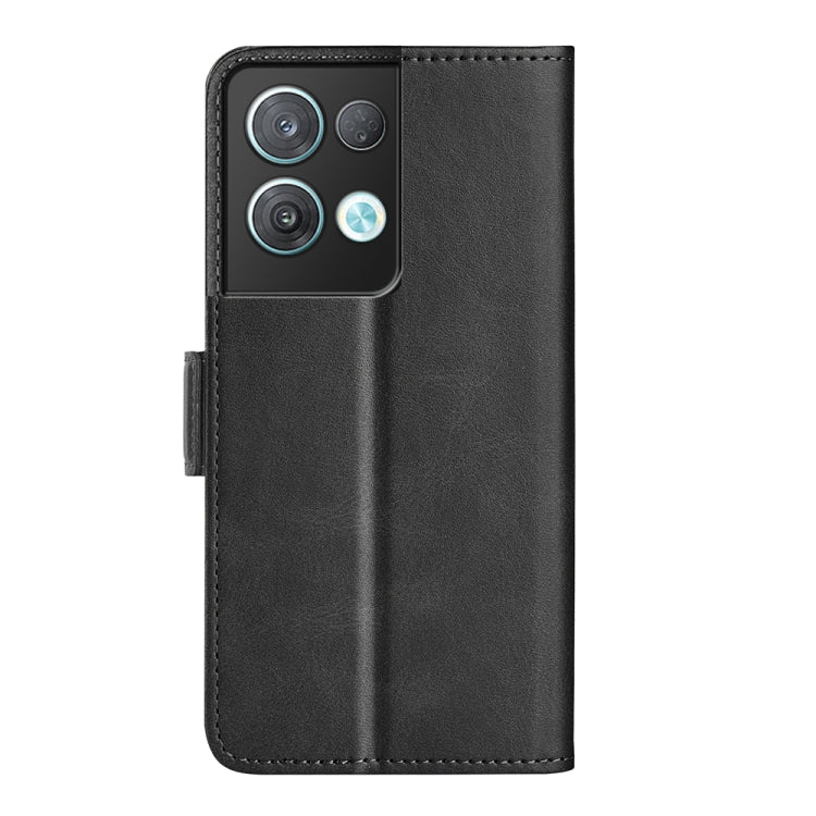 For OPPO Reno8 Pro Dual-side Magnetic Buckle Horizontal Flip Leather Phone Case